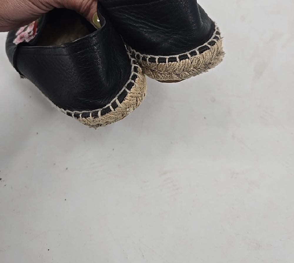 Source Unknown Black Espadrilles With Floral Embr… - image 7